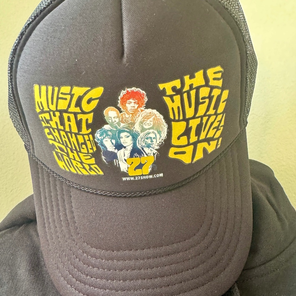 Commemorative Trucker Hat-Hendrix, Morrison, Winehouse, Cobain, Joplin, Johnson